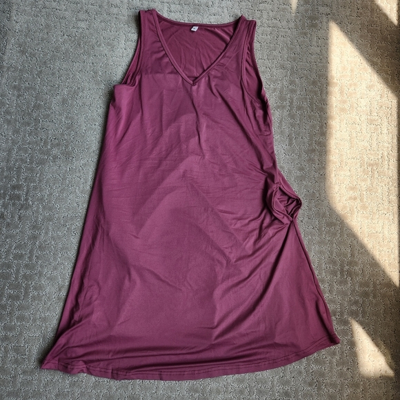 AUSELILY Womens Summer Sleeveless V Neck Sundresses Pockets S - Picture 5 of 5